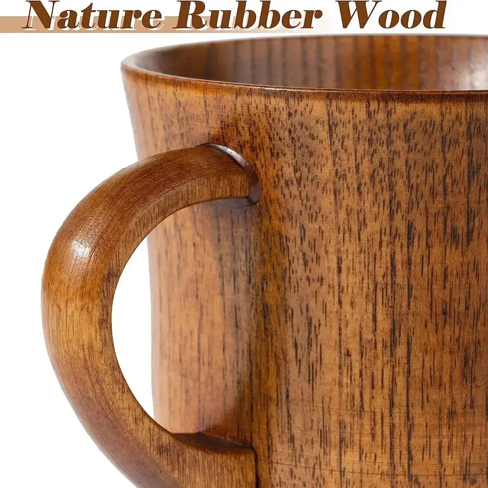 130Ml Wooden Cup Solid Wood Cup with Handle Sour Jujube Solid Wood Water Tea Cup Trumpet Cup for Kitchen Living Room