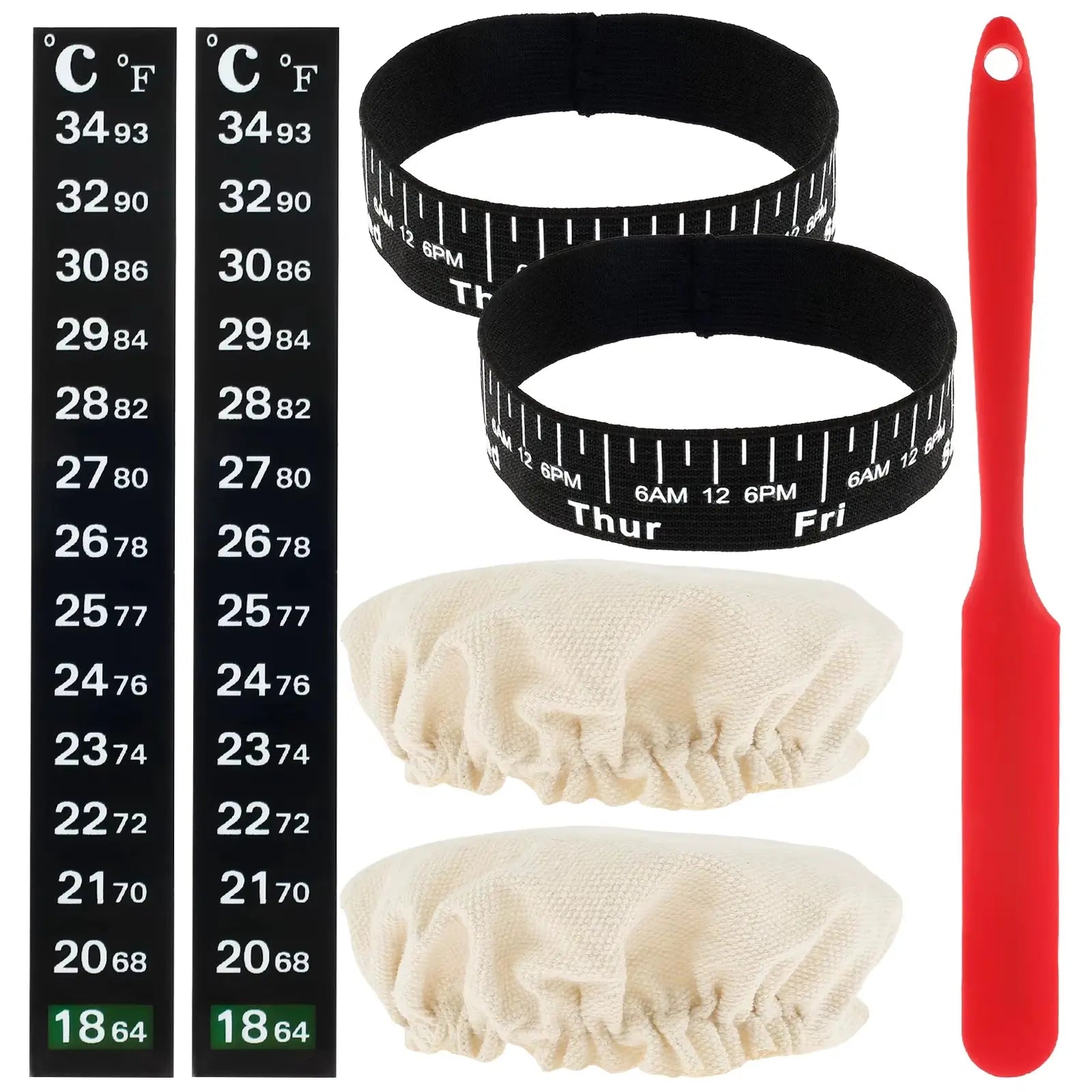 900Ml Sourdough Starter Jar Kit Clear Glass Heat Resistant Sourdough Starter Container Baking Fermentation Jar Food Storage