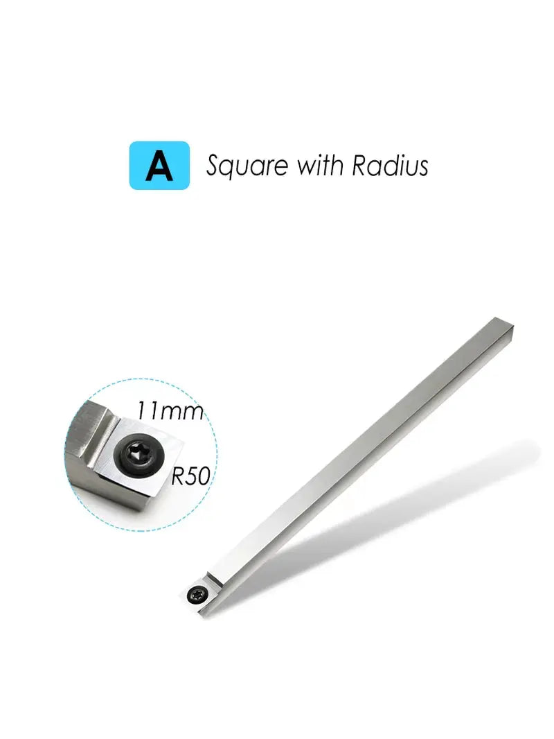 Carbide Insert Cutter Woodturning Tool Swan Neck Wood Turning Chisel Blade & Aluminum Handle for Woodworking Lathe Machine