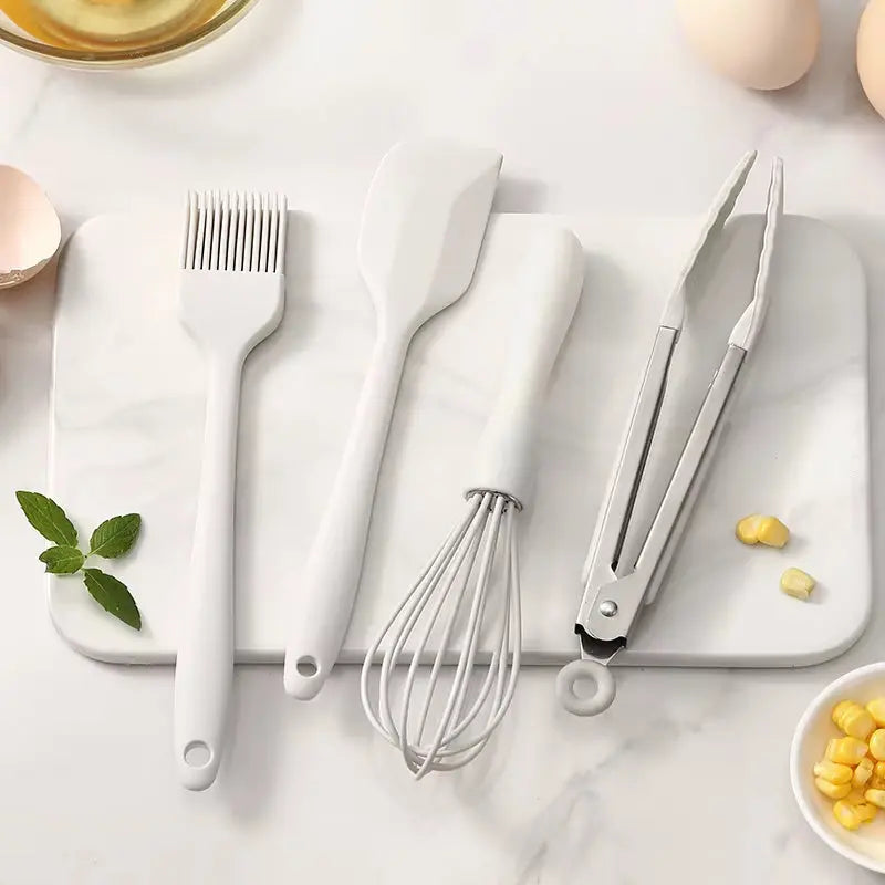 Kitchen Kit 12 Pieces Silicone Food Grade Utensils Cooking Sets Turner Spatula Measuring Spoon Practical Cookware Tool Kitchenwa