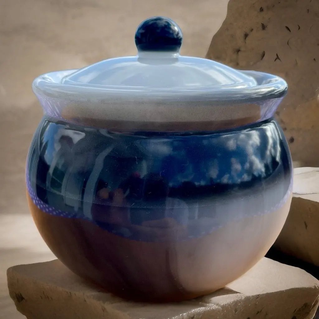 Utsøkt håndlaget dekorativ epoxy krukke med lokk Epoxy-Crafts