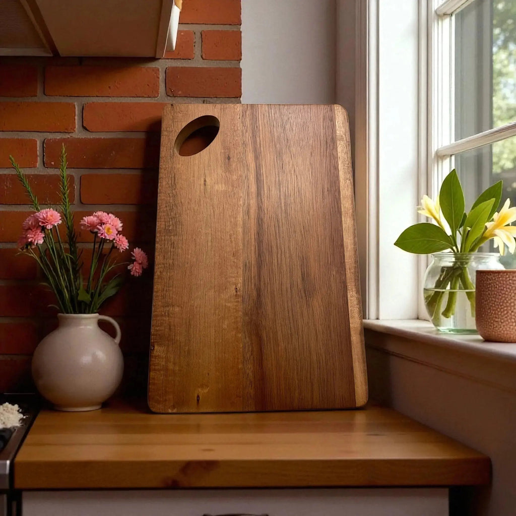 🪵 Skjærebrett i Akasietre – Dobbeltsidig og Praktisk Epoxy-Crafts