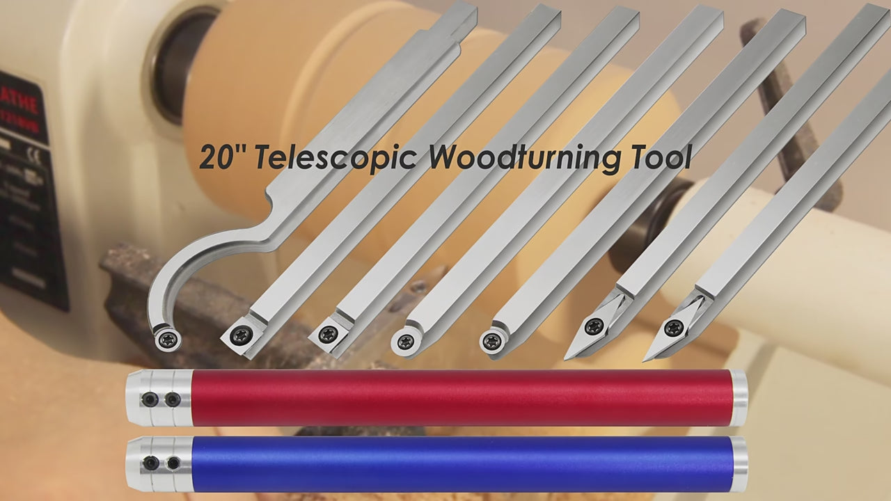 🛠️ Karbid Dreiejern for Tredreiing – Svanehalsblad og Aluminiumsskaft